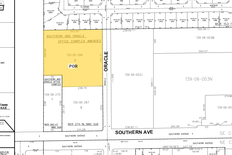 1818 E Southern Ave, Mesa, AZ for rent - Plat Map - Image 2 of 7