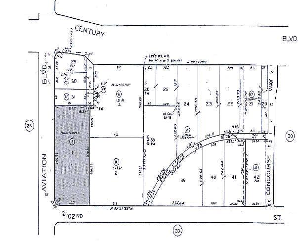 10100 Aviation Blvd, Los Angeles, CA for rent - Plat Map - Image 2 of 5