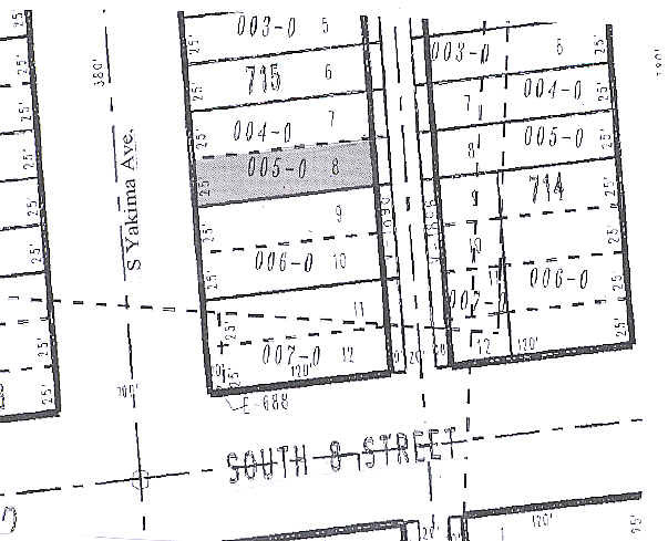 713-715 S Yakima Ave, Tacoma, WA for sale - Plat Map - Image 2 of 9