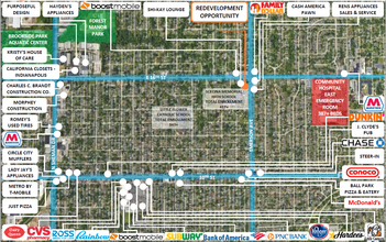 1502 N Emerson Ave, Indianapolis, IN - aerial  map view