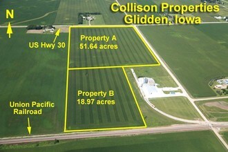 US Hwy 30 & Sycamore Ave, Glidden, IA for sale Aerial- Image 1 of 3