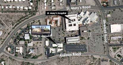 1704 W Anklam Rd, Tucson, AZ - aerial  map view