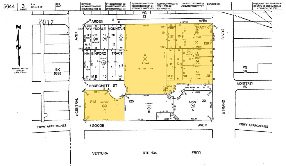 801 N Brand Blvd, Glendale, CA for sale - Plat Map - Image 1 of 1