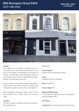 305 Brompton Rd, London to rent Site Plan- Image 1 of 1