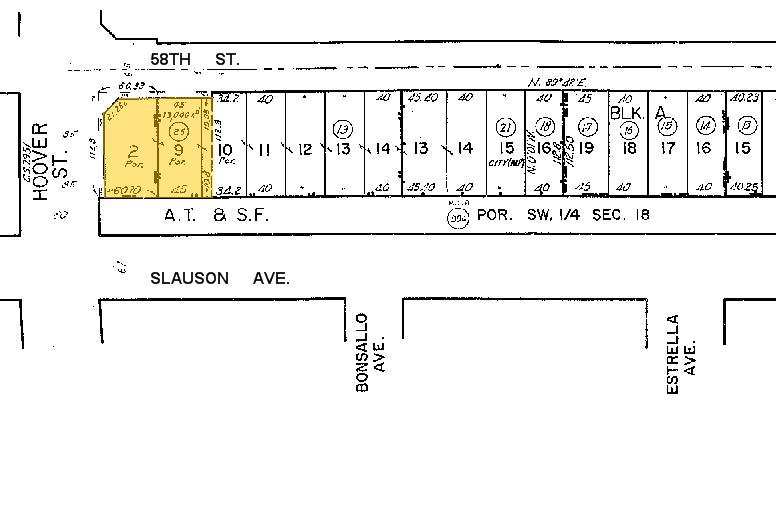 5800 S Hoover St, Los Angeles, CA for sale - Plat Map - Image 2 of 12