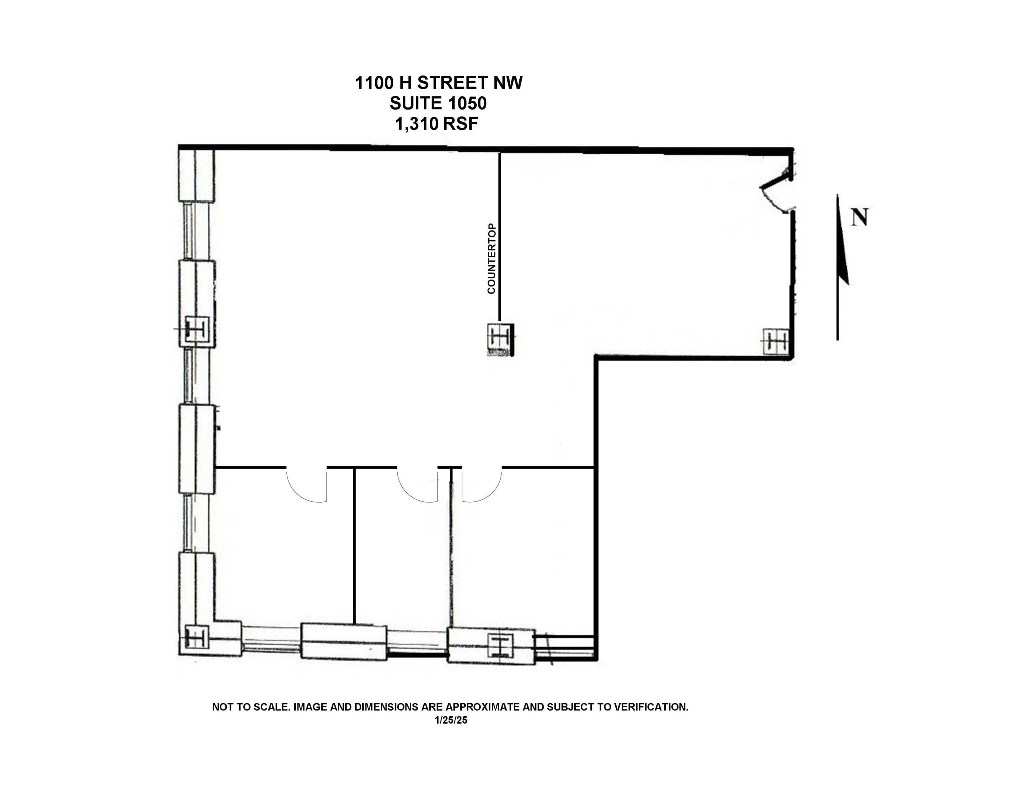 1100 H St NW, Washington, DC to rent Floor Plan- Image 1 of 7