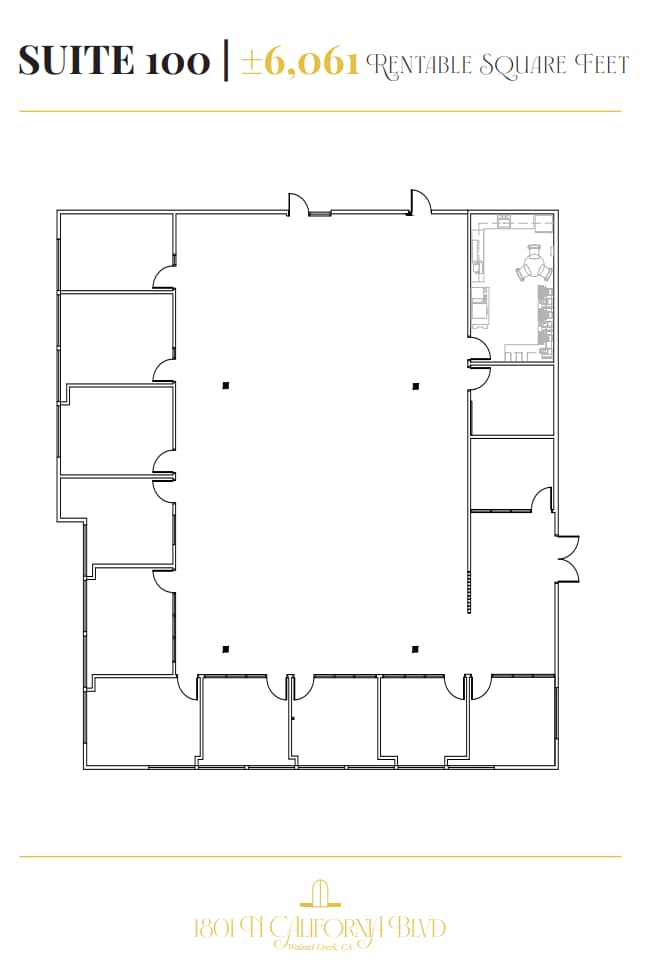 1801 N California Blvd, Walnut Creek, CA to rent Floor Plan- Image 1 of 1