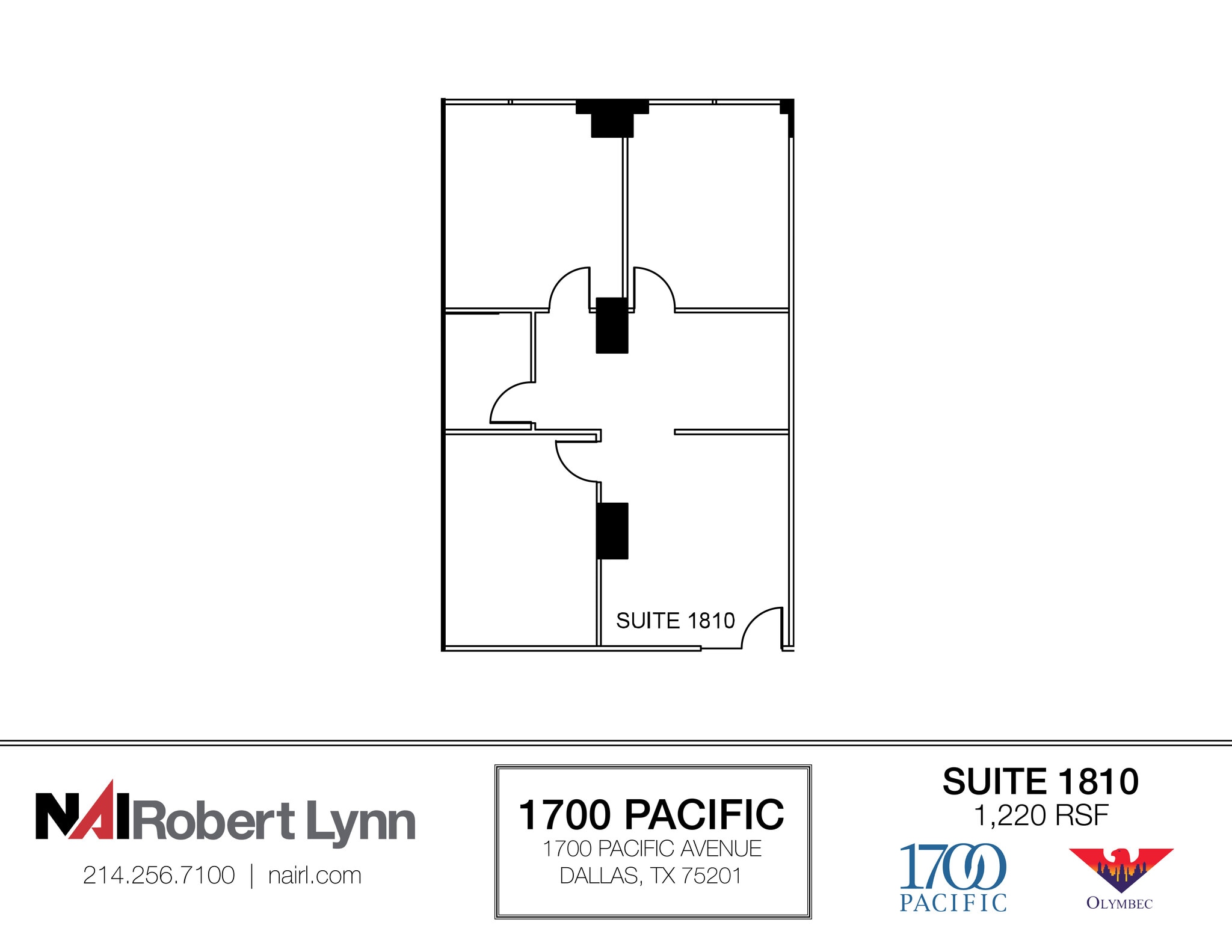 1700 Pacific Ave, Dallas, TX to rent Floor Plan- Image 1 of 1