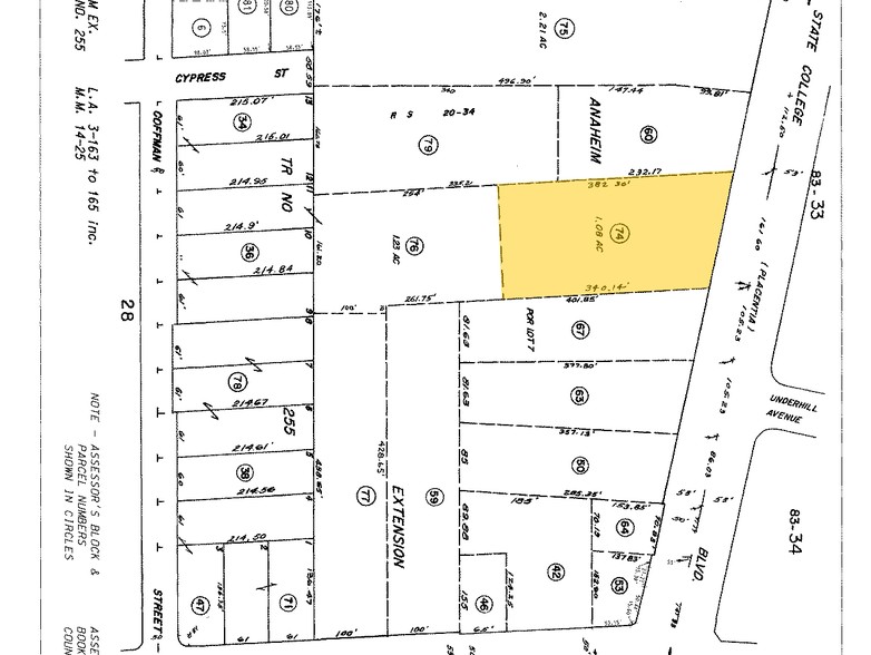 215 N State College Blvd, Anaheim, CA for sale - Plat Map - Image 1 of 1