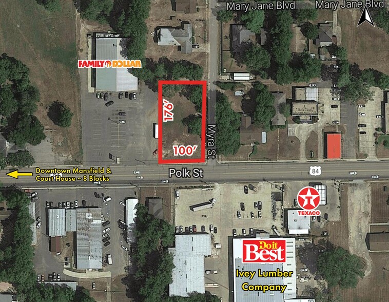 800 Polk St, Mansfield, LA for sale - Aerial - Image 1 of 1