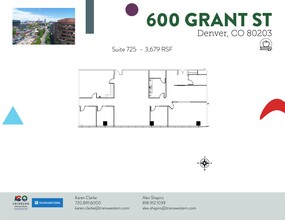 600 Grant St, Denver, CO for rent Site Plan- Image 1 of 3