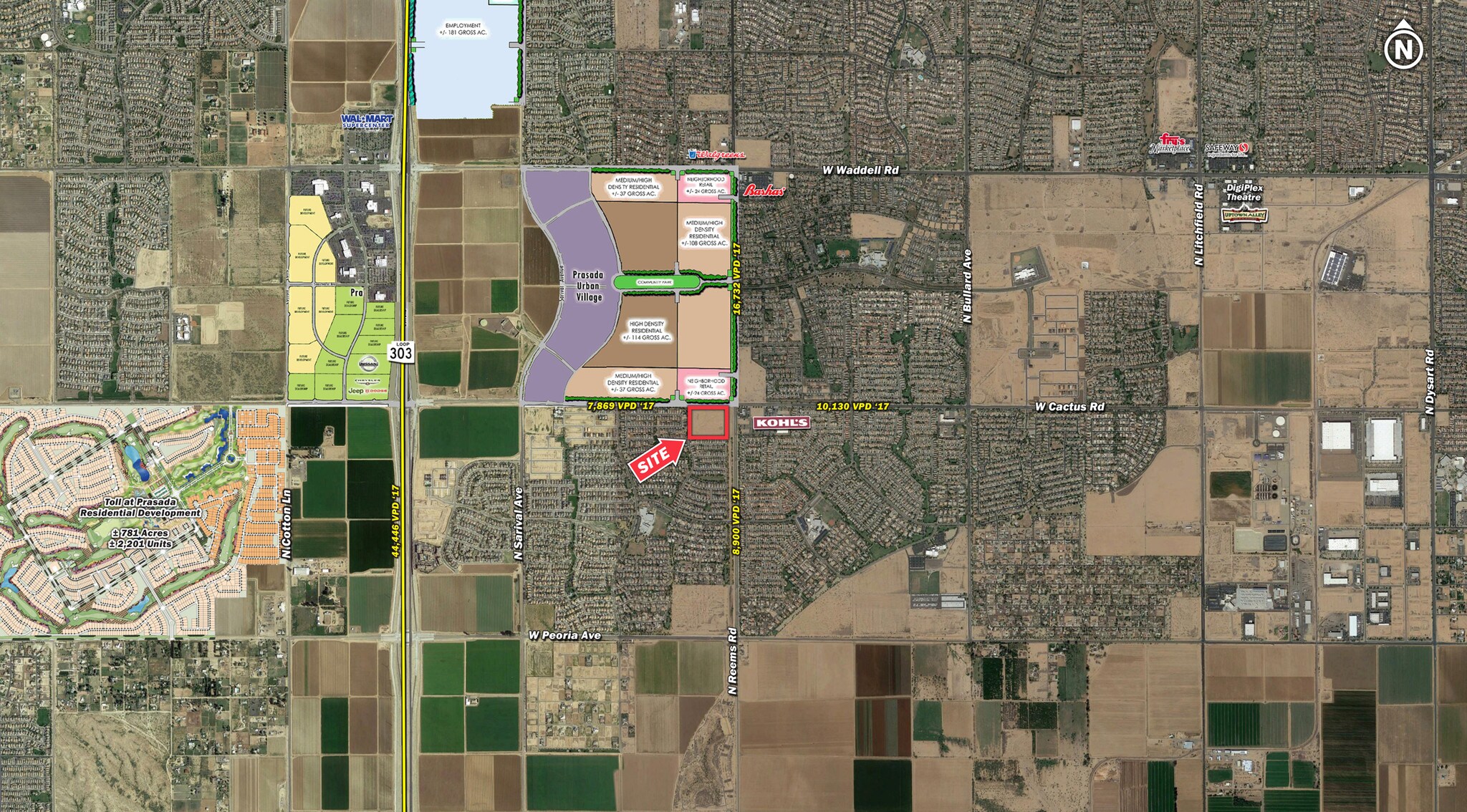 SW Cactus & Reems Rd, Surprise, AZ for sale Aerial- Image 1 of 1