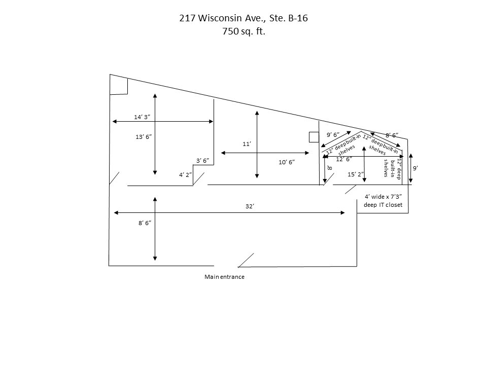 217 Wisconsin Ave, Waukesha, WI for rent Floor Plan- Image 1 of 6