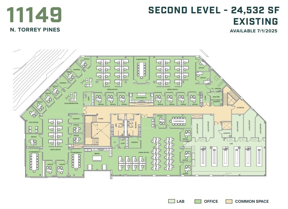 11149 N Torrey Pines Rd, La Jolla, CA to rent Floor Plan- Image 1 of 2
