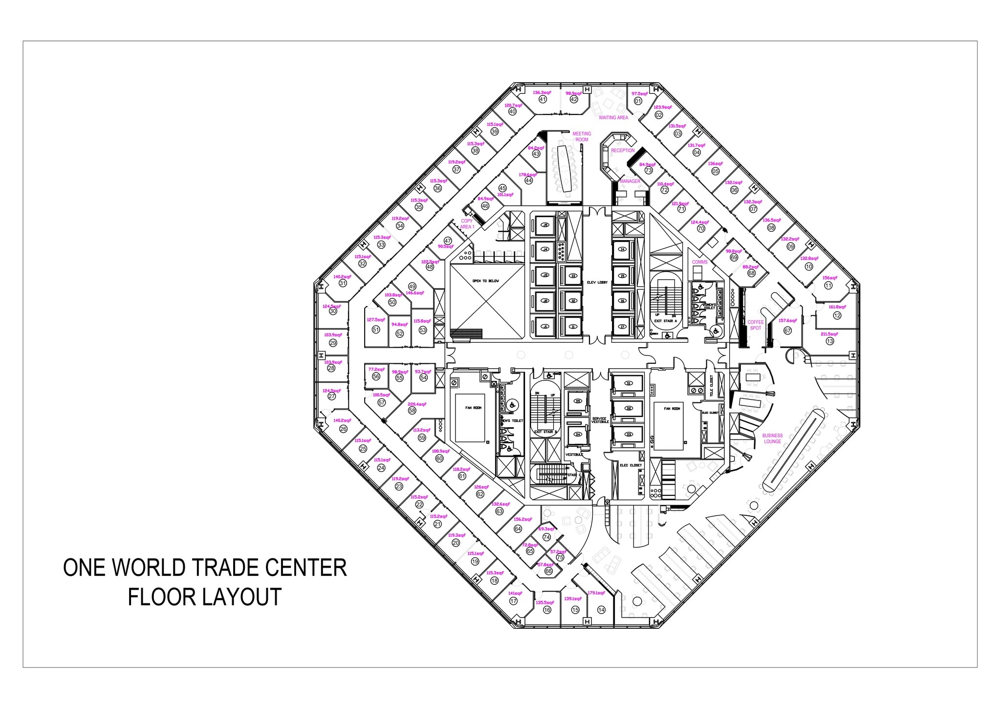 One World Trade Center, New York, NY to rent Site Plan- Image 1 of 1