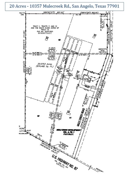 10357 Mulecreek Rd, San Angelo, TX for rent - Plat Map - Image 2 of 3