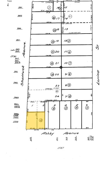 2991-2999 Shattuck Ave, Berkeley, CA for rent - Plat Map - Image 2 of 2