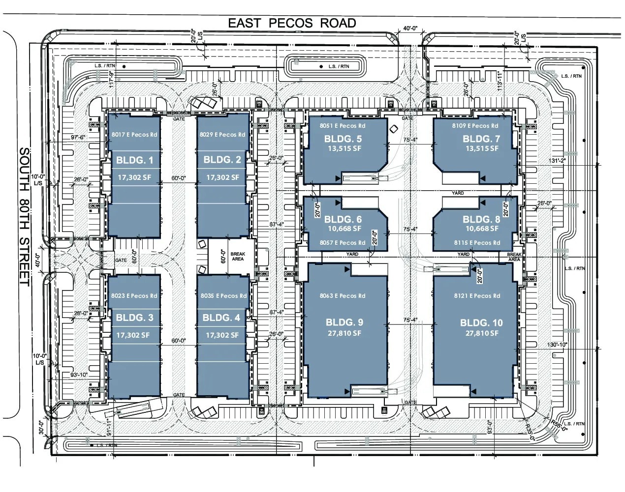 8029 E Pecos Rd, Mesa, AZ to rent Site Plan- Image 1 of 1