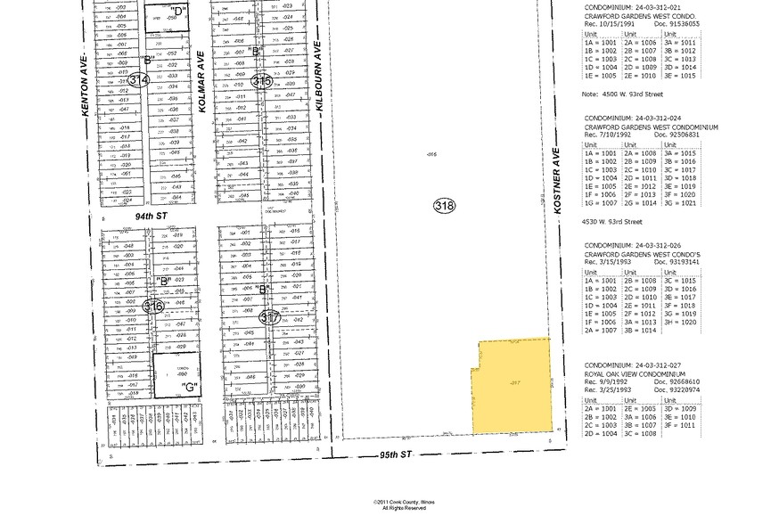 4400 W 95th St, Oak Lawn, IL for rent - Plat Map - Image 2 of 9