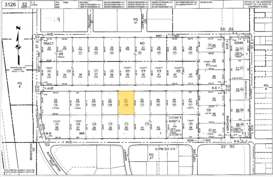 250 E Ave K6, Lancaster, CA for rent - Plat Map - Image 2 of 2