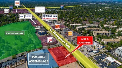 7200 E Hampden Ave, Denver, CO - Aerial  map view - Image1