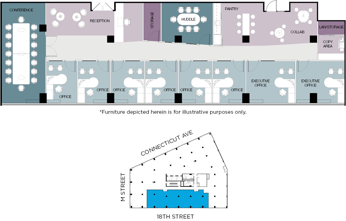 1150 Connecticut Ave NW, Washington, DC for rent Floor Plan- Image 1 of 1