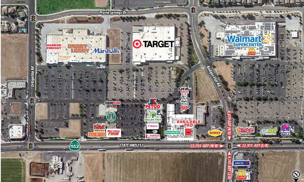 1443 W Pacheco Blvd, Los Banos, CA for rent - Aerial - Image 2 of 3