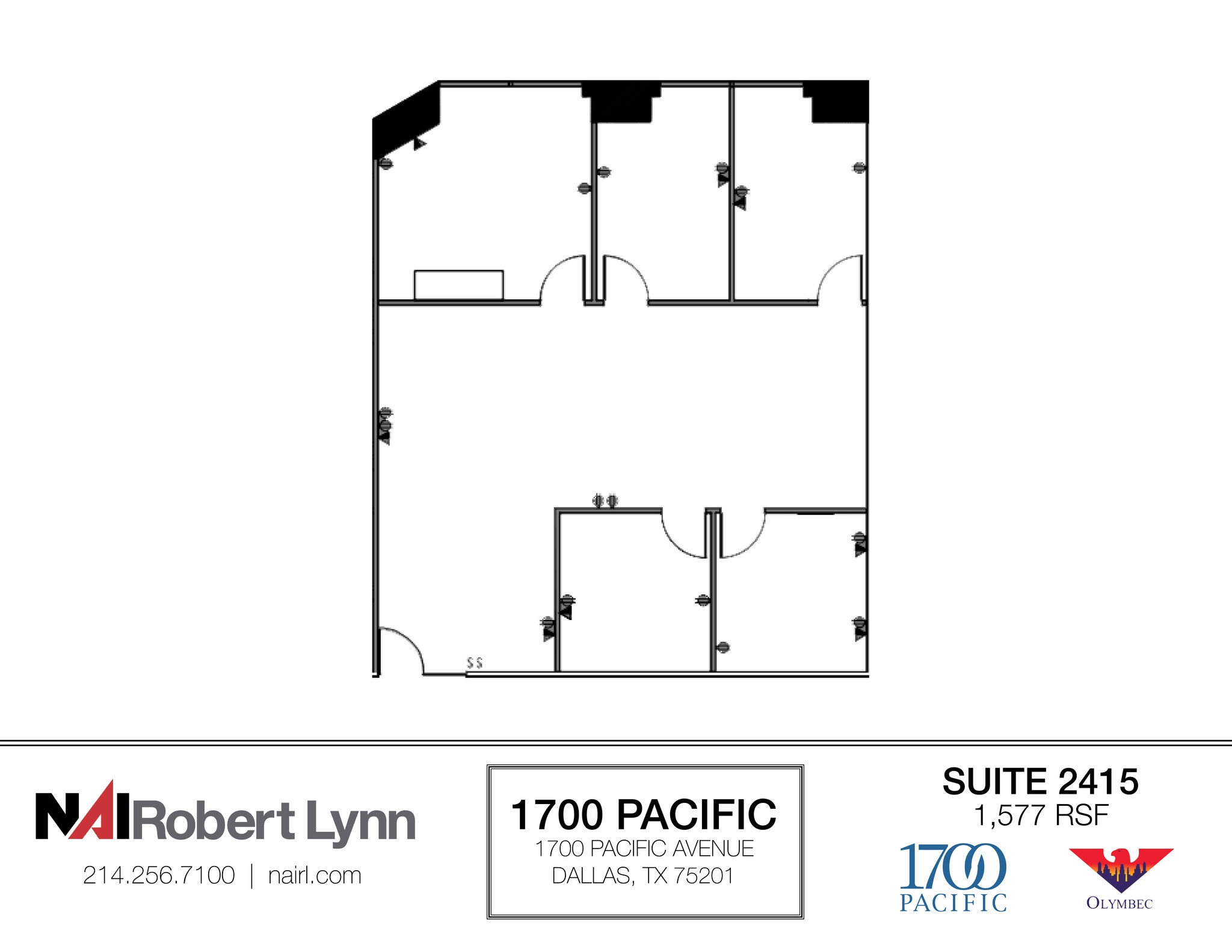 1700 Pacific Ave, Dallas, TX to rent Floor Plan- Image 1 of 1
