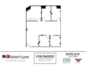 1700 Pacific Ave, Dallas, TX to rent Floor Plan- Image 1 of 1