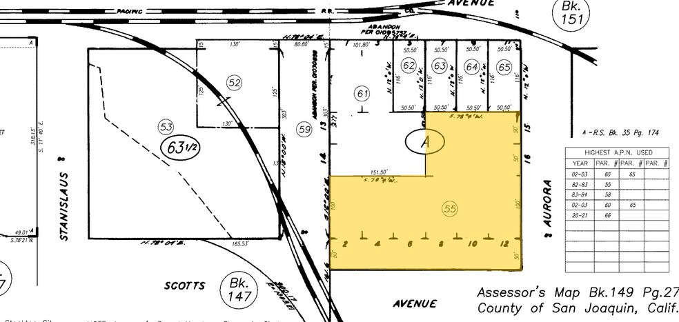 635 S Aurora St, Stockton, CA for sale - Plat Map - Image 3 of 4