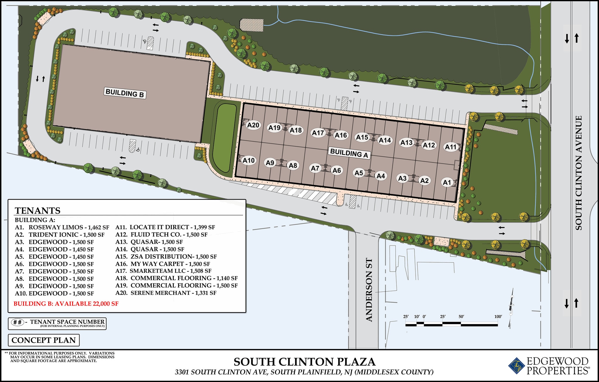 3301-3393 S Clinton Ave, South Plainfield, NJ to rent Site Plan- Image 1 of 1