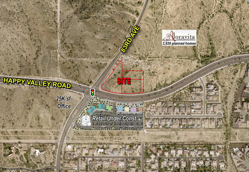 NEC 83rd Ave. & Happy Valley Rd, Peoria, AZ for sale - Aerial - Image 1 of 1