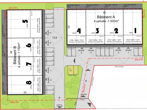 Light Industrial in Carquefou for sale Site Plan- Image 1 of 2