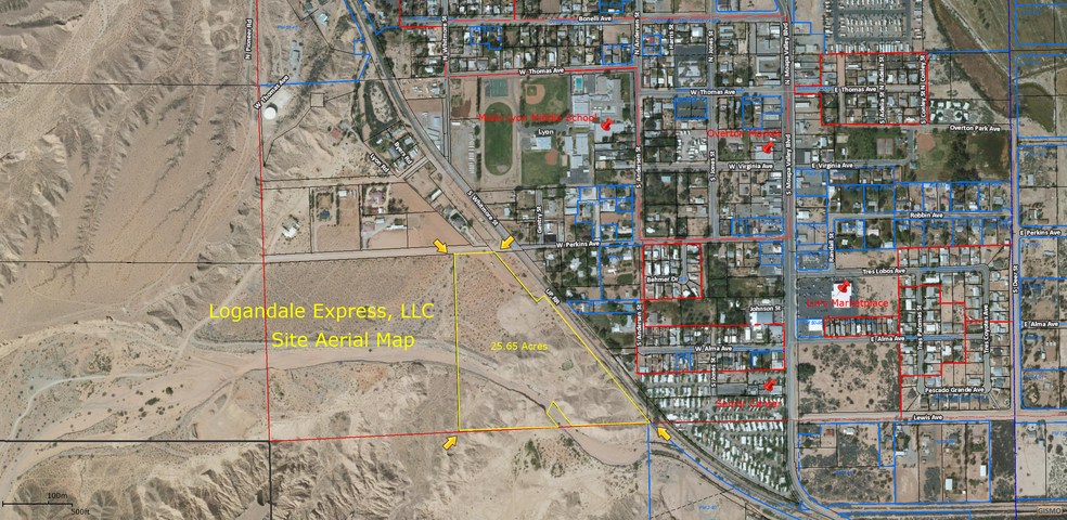 Perkins Ave, Logandale, NV for sale - Aerial - Image 1 of 5