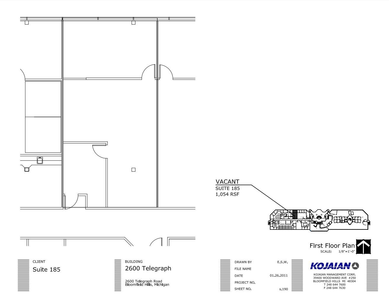 2600 S Telegraph Rd, Bloomfield Hills, MI for rent Floor Plan- Image 1 of 5