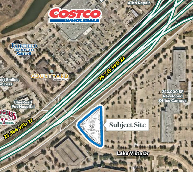 SWQ Hwy 121 and Lake Vista Dr, Lewisville, TX for rent - Site Plan - Image 1 of 2