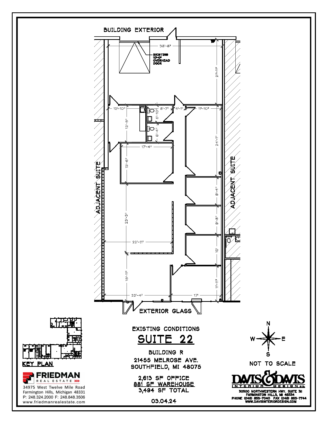 21455 Melrose Ave, Southfield, MI to rent Floor Plan- Image 1 of 2