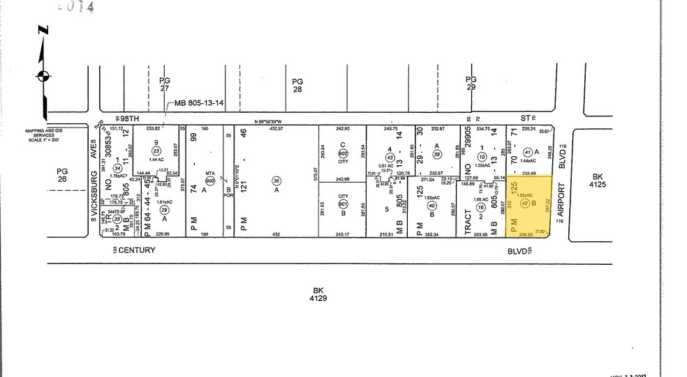 5901 W Century Blvd, Los Angeles, CA for rent - Plat Map - Image 2 of 15