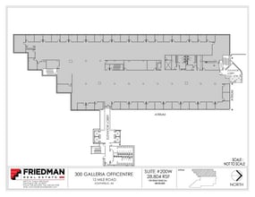 300 Galleria Officentre, Southfield, MI to rent Floor Plan- Image 1 of 3