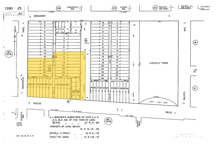 275 Magnolia Ave, Long Beach, CA for rent - Plat Map - Image 2 of 6