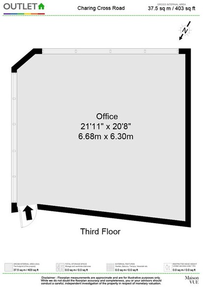 125 Charing Cross Rd, London for rent - Floor Plan - Image 2 of 6