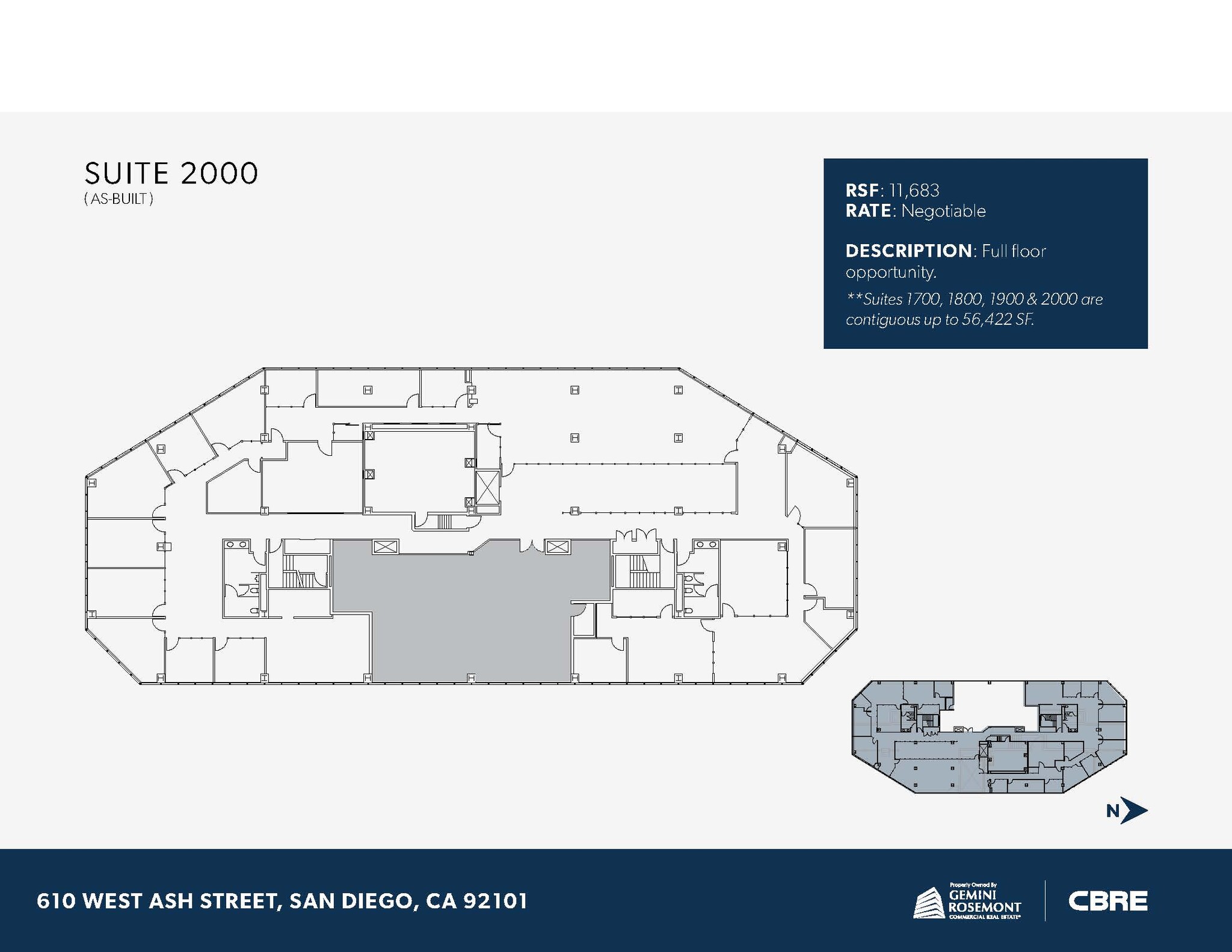 610 W Ash St, San Diego, CA to rent Floor Plan- Image 1 of 1