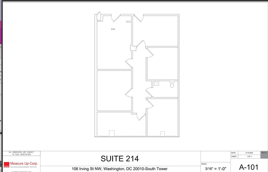 106B Irving St NW, Washington, DC to rent - Floor Plan - Image 2 of 3