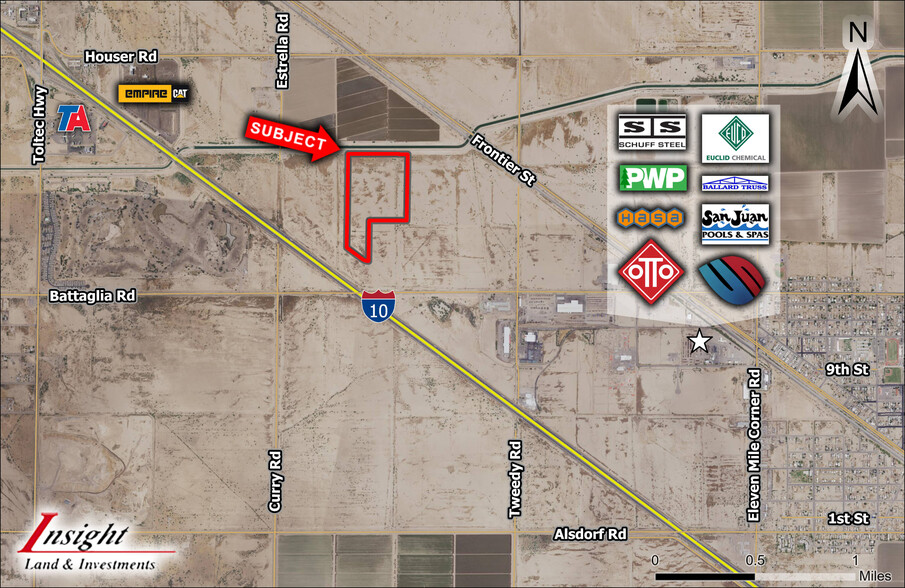 I-10 and Battaglia Rd IND Land, Eloy, AZ for sale - Aerial - Image 2 of 3