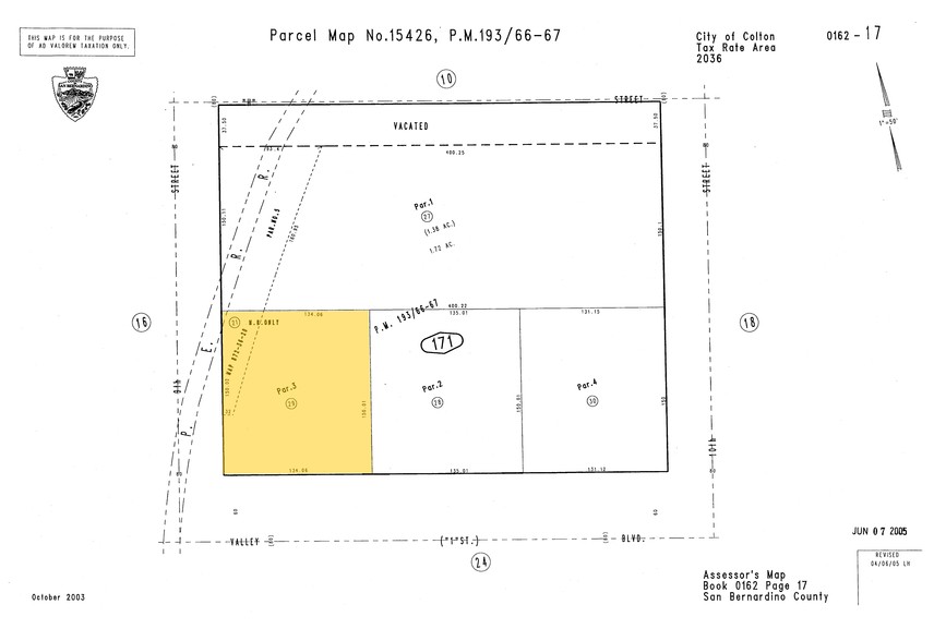 201 E Valley Blvd, Colton, CA for rent - Plat Map - Image 2 of 15