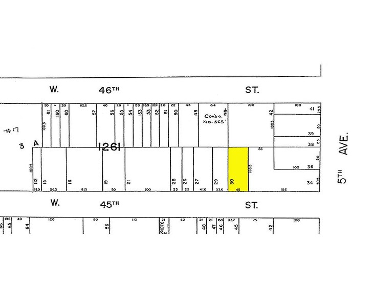 7 W 45th St, New York, NY for rent - Plat Map - Image 3 of 11