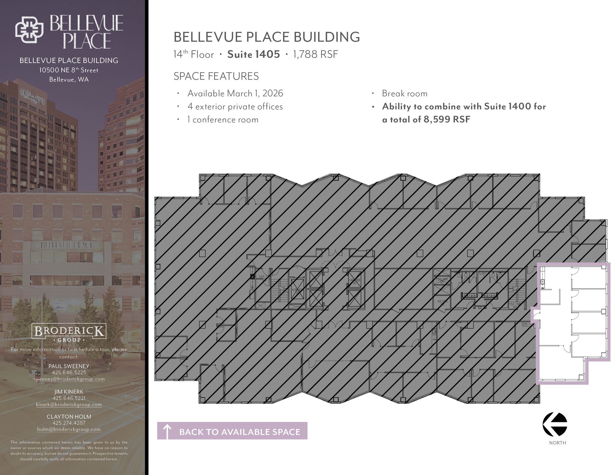 10500 NE 8th St, Bellevue, WA to rent Floor Plan- Image 1 of 1