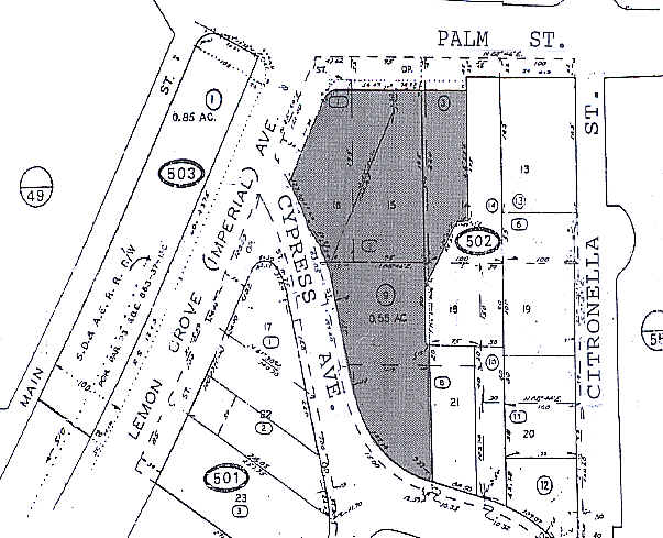 7733 Palm St, Lemon Grove, CA to rent - Plat Map - Image 2 of 12