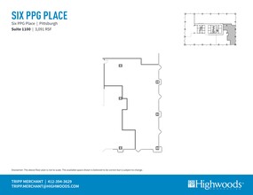 1 PPG Pl, Pittsburgh, PA for rent Site Plan- Image 1 of 1