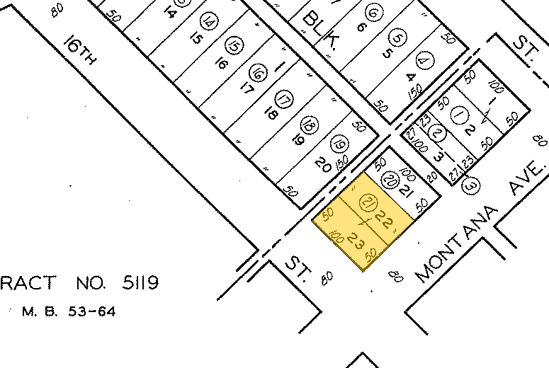 1601-1609 Montana Ave, Santa Monica, CA for rent - Plat Map - Image 2 of 2